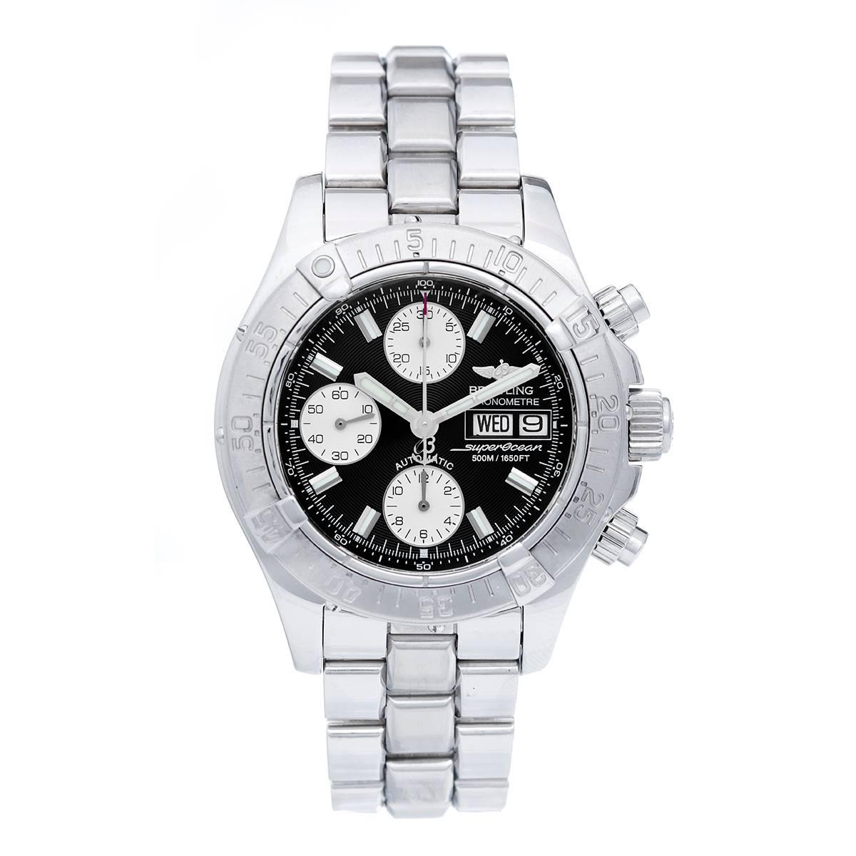 Breitling Stainless Steel Aeromarine Superocean 288 Chronograph Quartz Watch