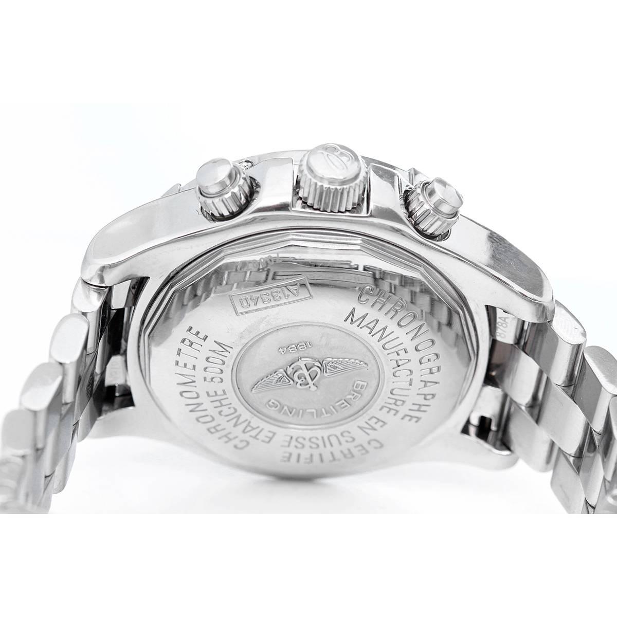 Breitling Stainless Steel Aeromarine Superocean 288 Chronograph Quartz Watch In Excellent Condition In Dallas, TX