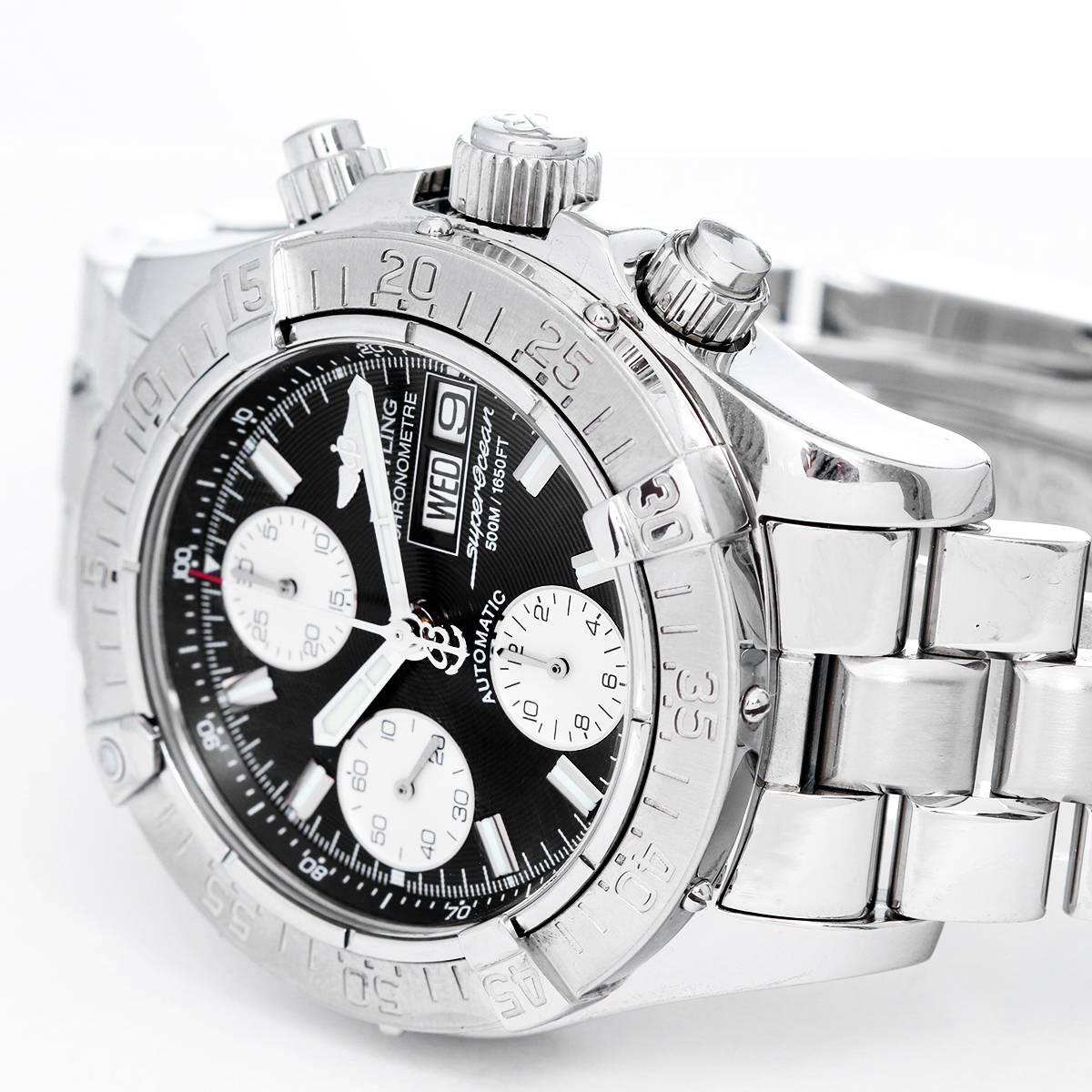 Women's or Men's Breitling Stainless Steel Aeromarine Superocean 288 Chronograph Quartz Watch