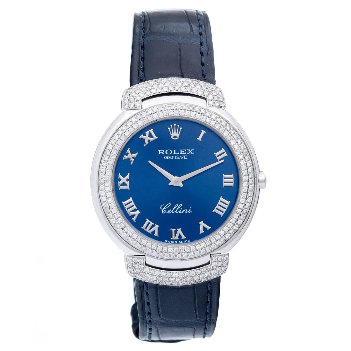 Rolex White Gold Cellini Quartz Wristwatch Ref 6623/9