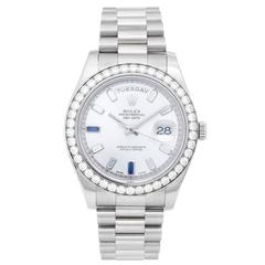 Rolex President Day-Date II White Gold Diamond Wristwatch Ref  218349