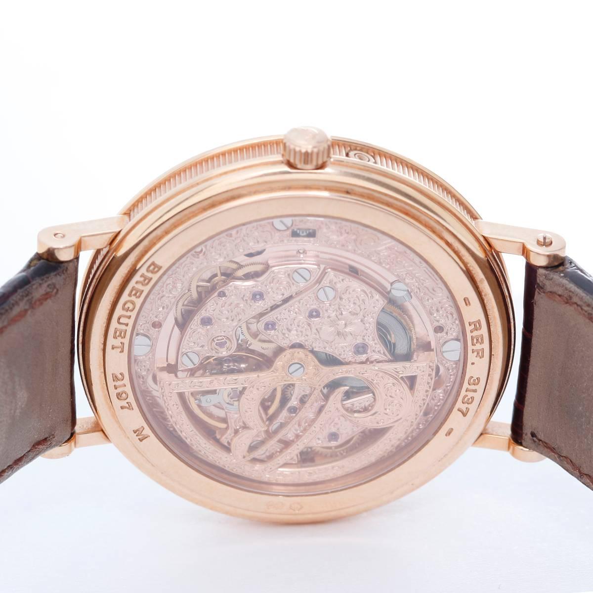 Breguet Classique Moonphase Power Reserve Rose Gold Men's Watch 3137BR11/98 In Excellent Condition In Dallas, TX