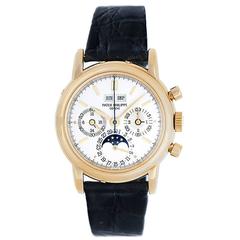 Patek Philippe Yellow Gold Perpetual Calendar Chronograph Wristwatch Ref 3970J