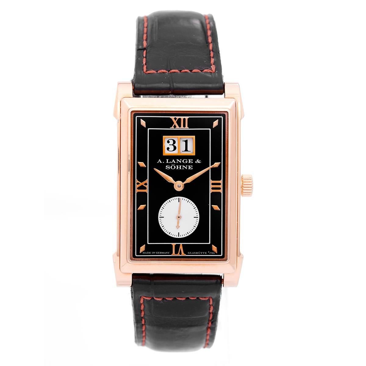 A. Lange & Sohne Rose Gold Cabaret Big Date Mechanical Wristwatch Model 107.031