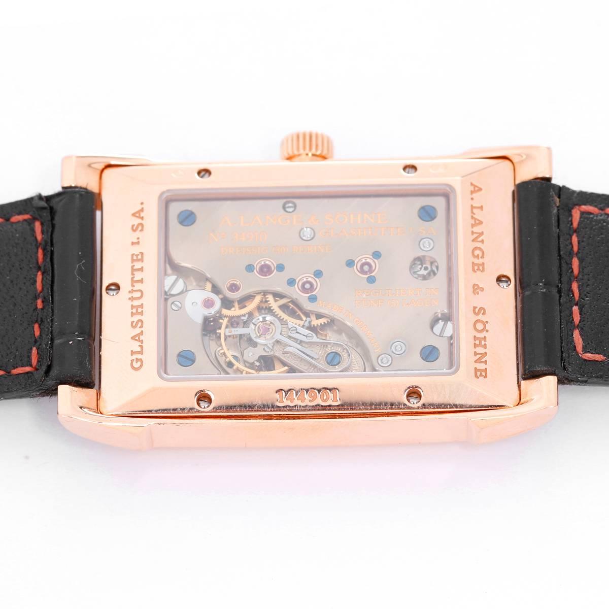 Women's or Men's A. Lange & Sohne Rose Gold Cabaret Big Date Mechanical Wristwatch Model 107.031
