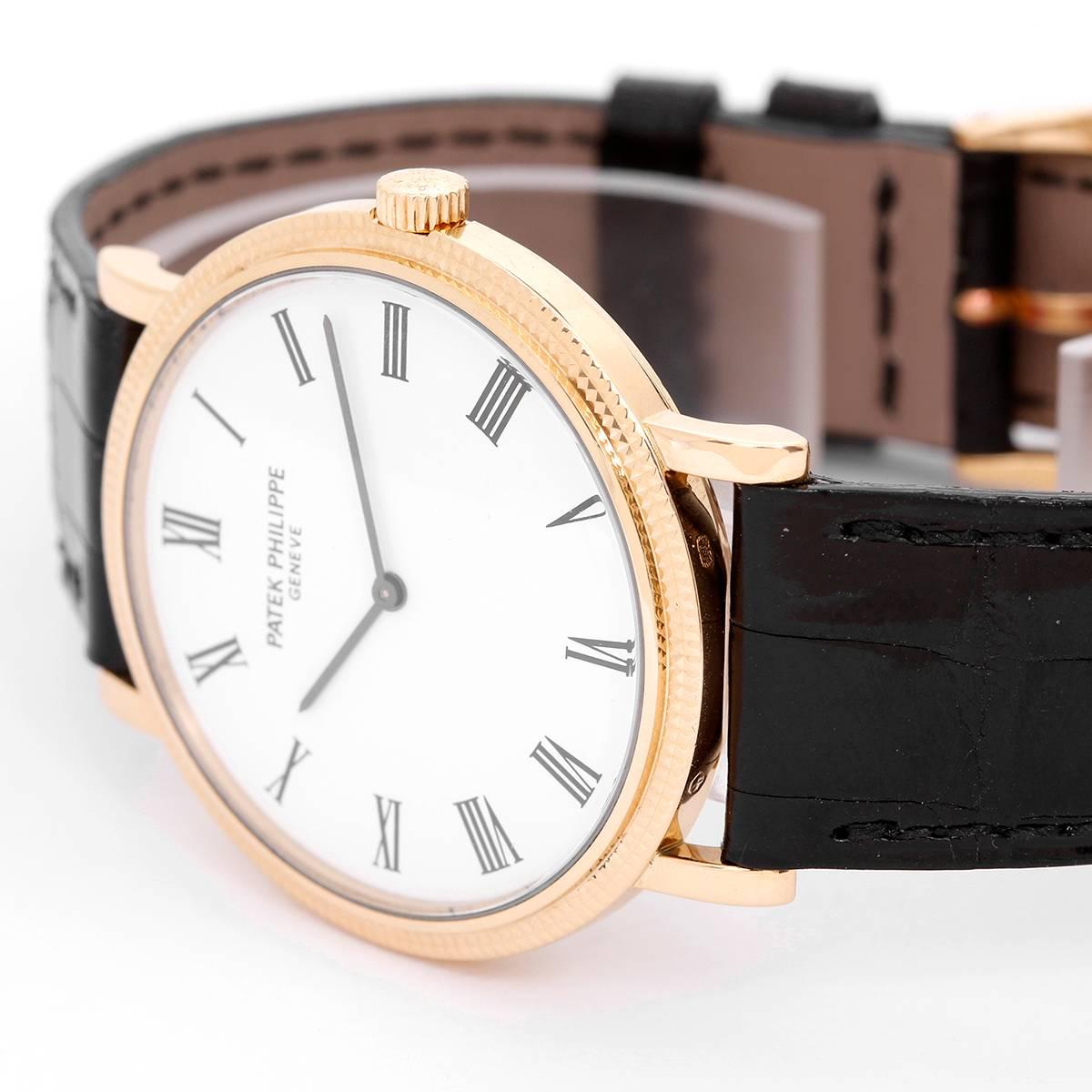 Women's or Men's Patek Philippe White Gold Calatrava Automatic Wristwatch Ref 5120 J or 5120J