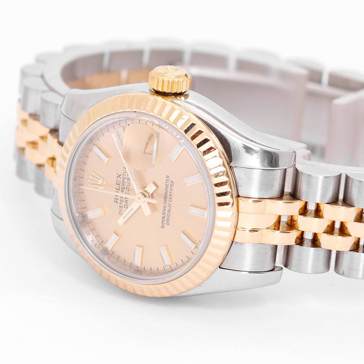 Rolex Ladies yellow gold Stainless steel Datejust Automatic Wristwatch   In Excellent Condition In Dallas, TX