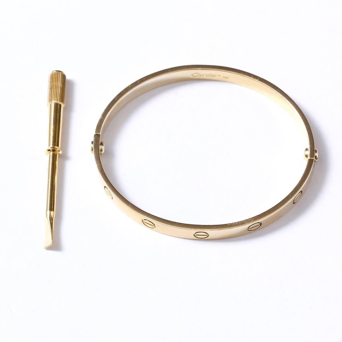 Cartier Yellow Gold Love Bracelet In Excellent Condition In Dallas, TX