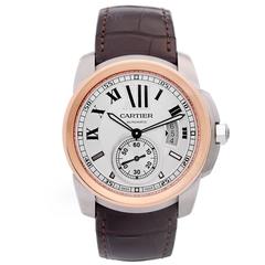 Cartier Calibre de Cartier Rose Gold Stainless Steel Automatic Wristwatch