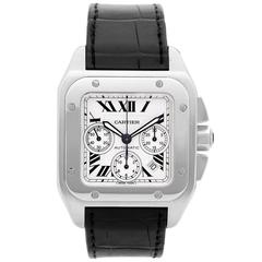 Cartier Stainless Steel Santos 100 Chronograph Automatic Wristwatch Ref 2740