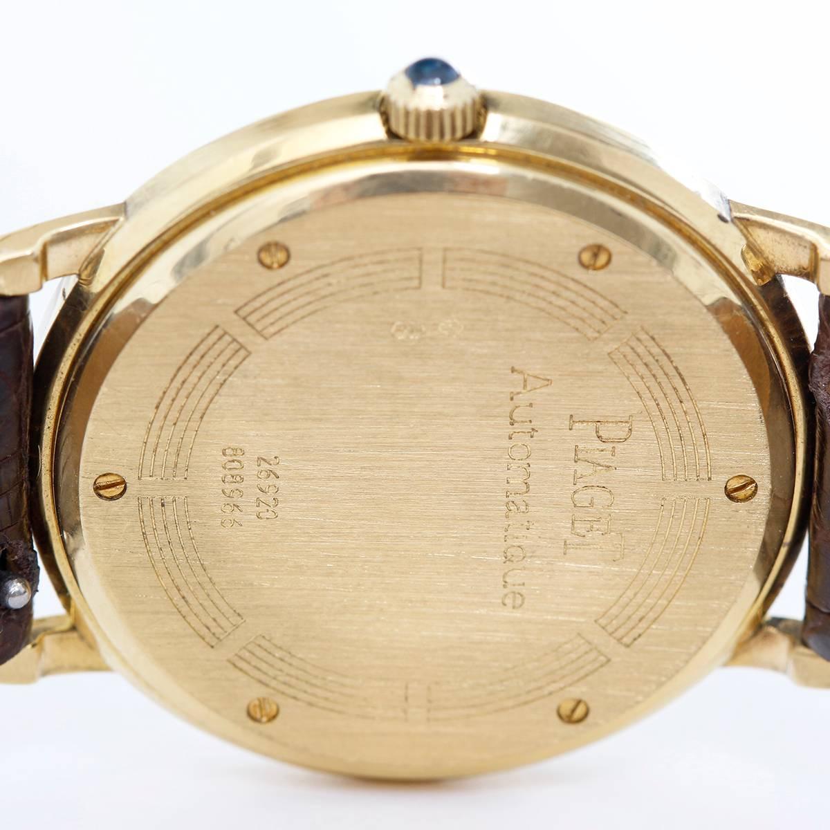 Piaget Yellow Gold Automatic Winding Wristwatch Ref 26920 In Good Condition In Dallas, TX