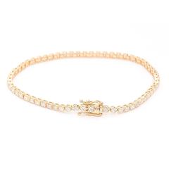 1.56 Carat Diamond Gold Tennis Bracelet
