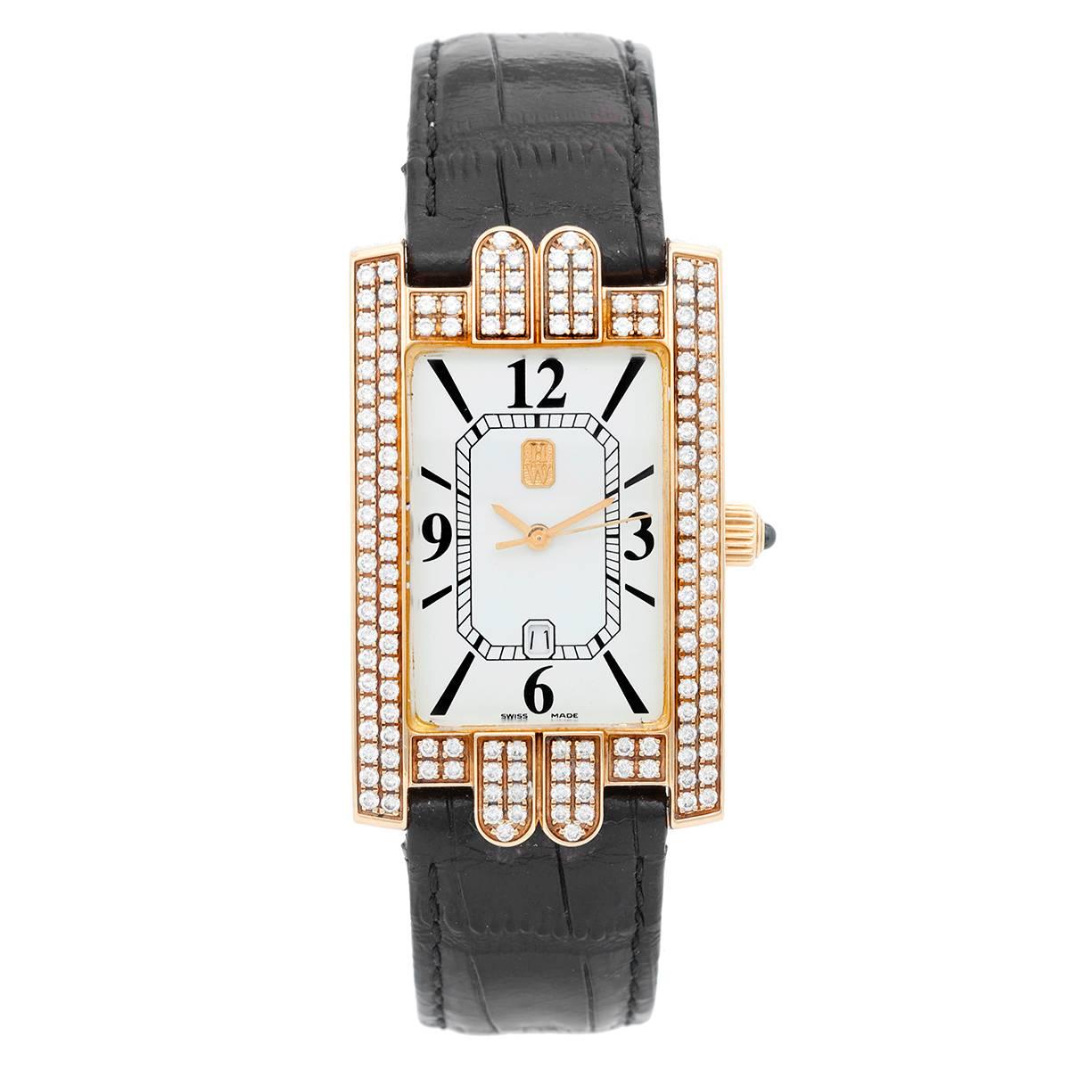 Harry Winston Yellow Gold Avenue Classic Wristwatch