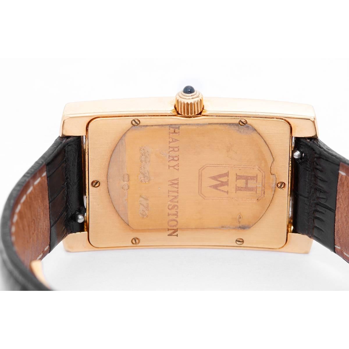 Women's or Men's Harry Winston Yellow Gold Avenue Classic Wristwatch