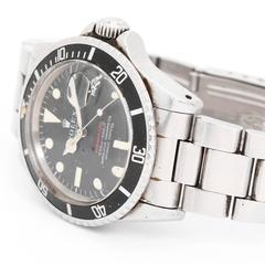 Rolex Stainless Steel Red Submariner 1680 Oyster Bracelet Automatic Wristwatch