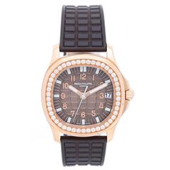 Used Patek Philippe Ladies Rose Gold Aquanaut Automatic Wristwatch Ref 5068R-001