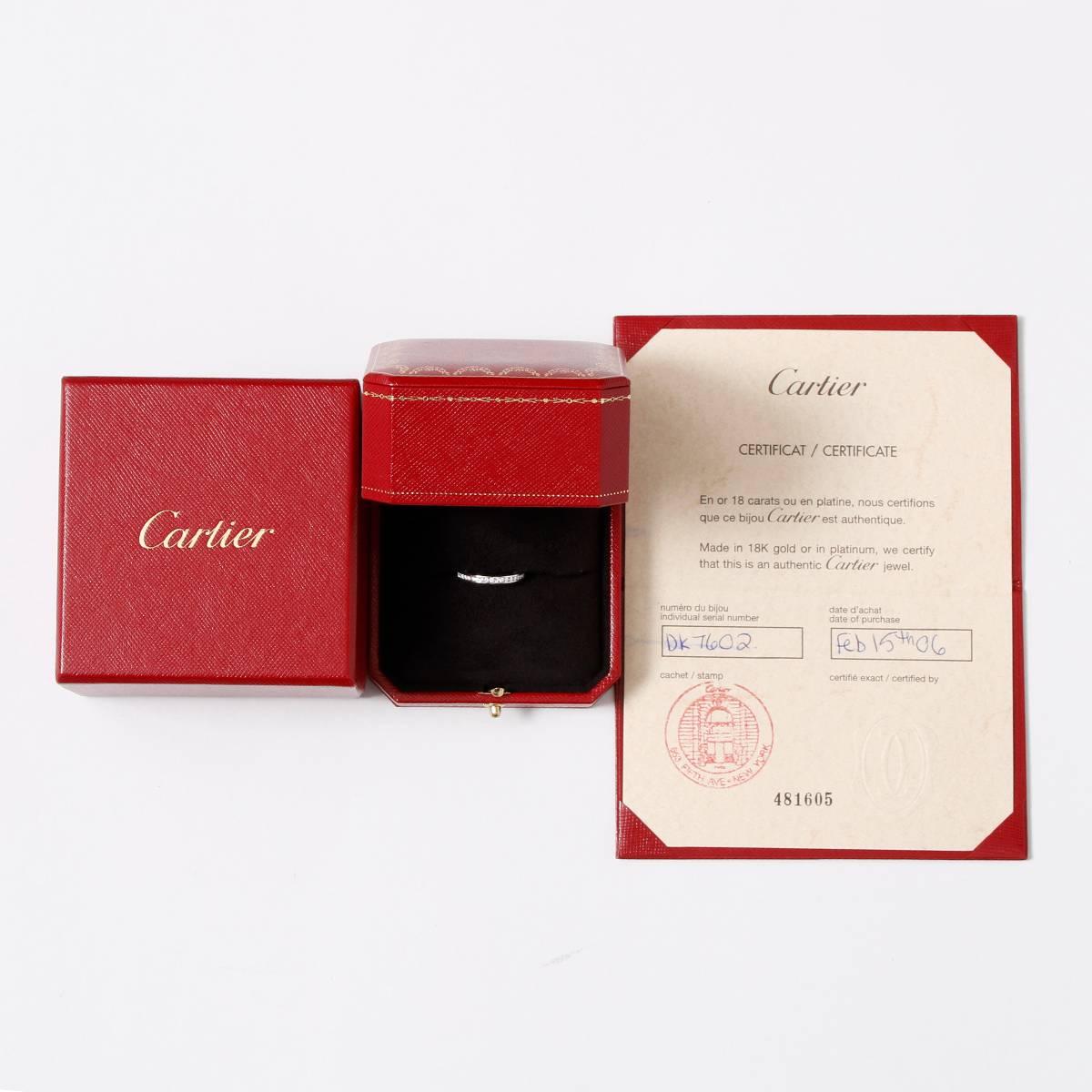 Women's Cartier Platinum Diamond Band Ring