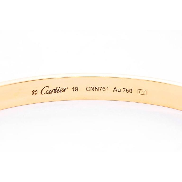 cartier love bracelet markings