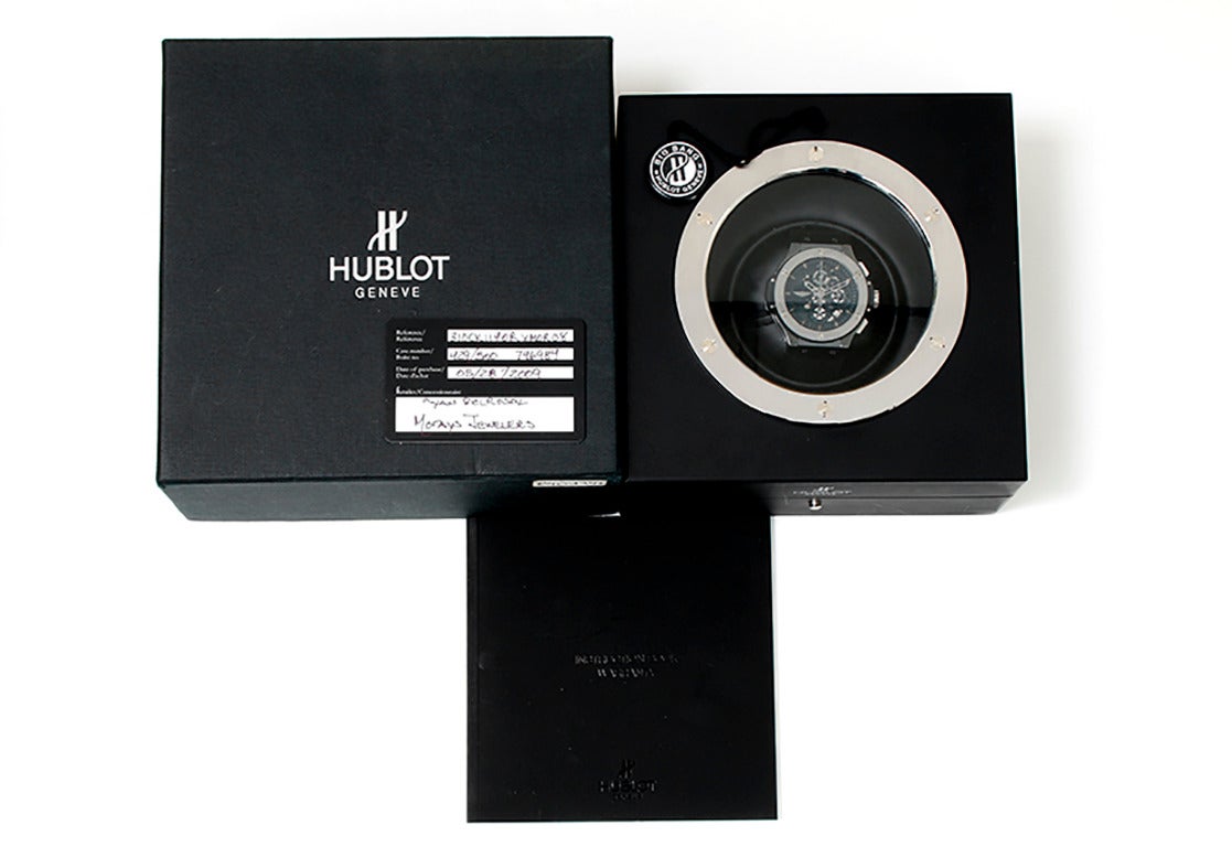 Men's Hublot Ceramic Big Bang Aero Morgan Chronograph Wristwatch Ref 310.CK.1140