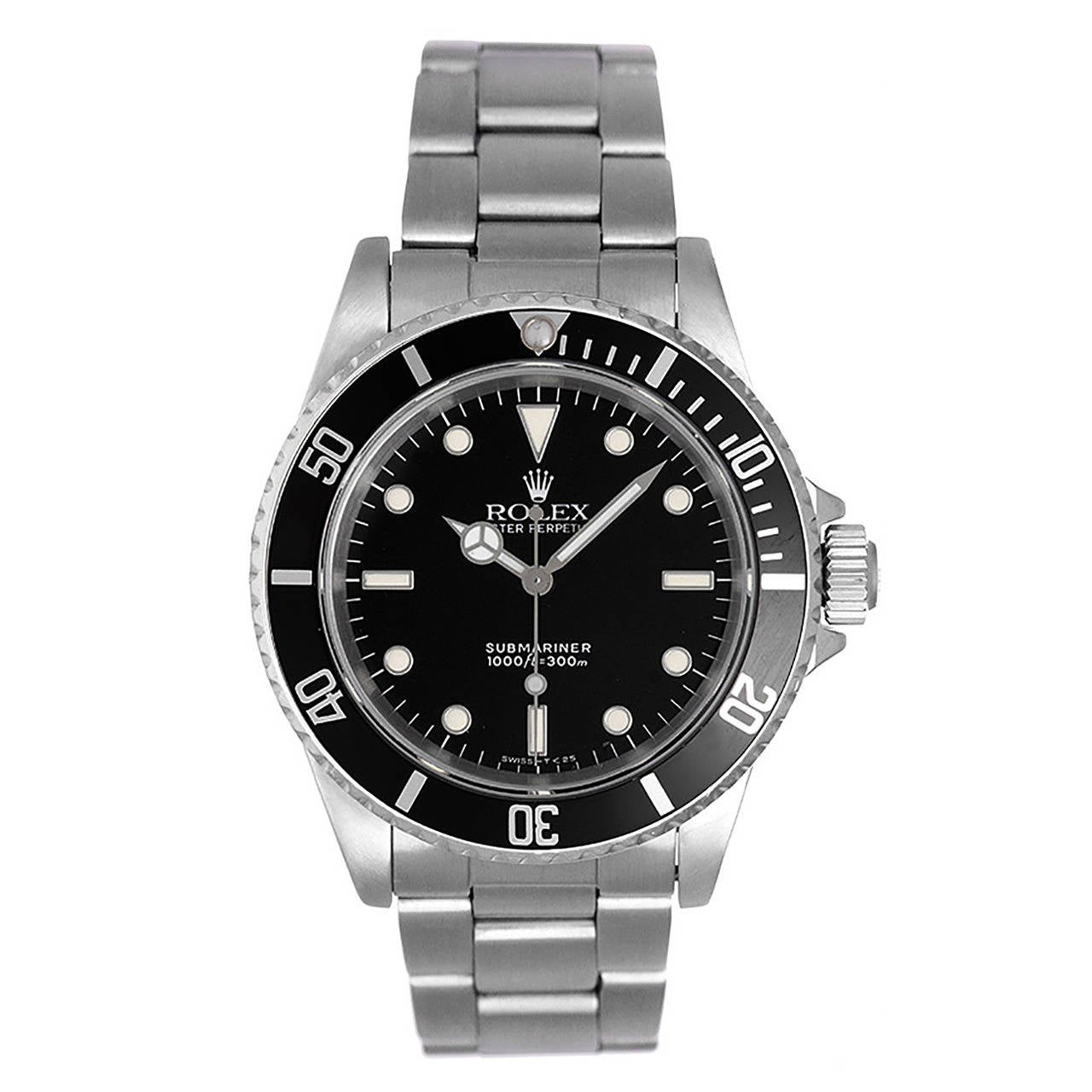 Rolex Stainless Steel Submariner Wristwatch Ref 14060