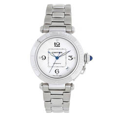 Cartier Stainless Steel Pasha Automatic Wristwatch Ref W31031H3 7