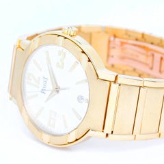 Piaget Yellow Gold Round Silvered Dial Polo Automatic Wristwatch Ref G0A26021