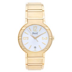 Piaget Yellow Gold Round Silvered Dial Polo Automatic Wristwatch Ref G0A26021