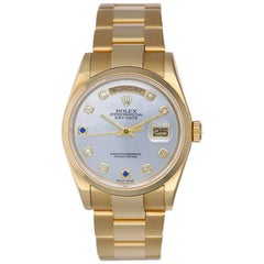 Rolex Yellow Gold Diamond President Day-Date Automatic Wristwatch