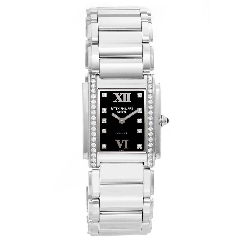 Patek Philippe Ladies 24 Stainless Steel Diamond Quartz Wristwatch at ...