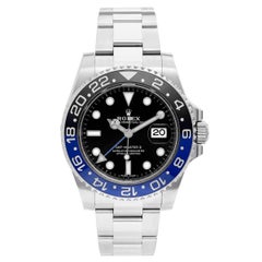 Rolex Stainless Steel GMT-Master II Blue Black Sport Automatic Wristwatch