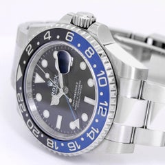 Rolex Stainless Steel GMT-Master II Blue Black Sport Automatic Wristwatch