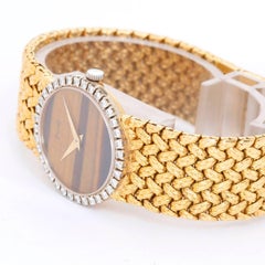 Piaget Damen Gelbgold Tigerauge-Zifferblatt Automatik-Armbanduhr