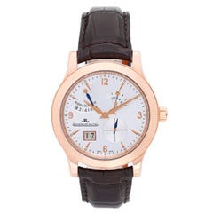 Retro Jaeger-LeCoultre Rose Gold Master Eight Days Automatic Wristwatch