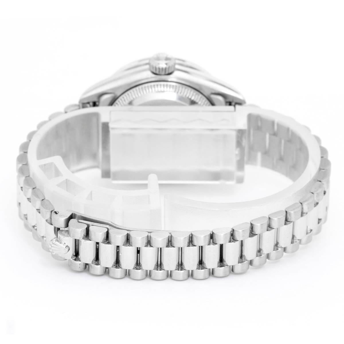 Rolex Ladies Platinum President Automatic Wristwatch Ref 79166 In Excellent Condition In Dallas, TX