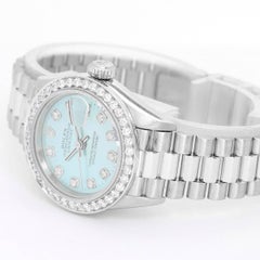 Rolex Ladies Platinum President Automatic Wristwatch Ref 79166