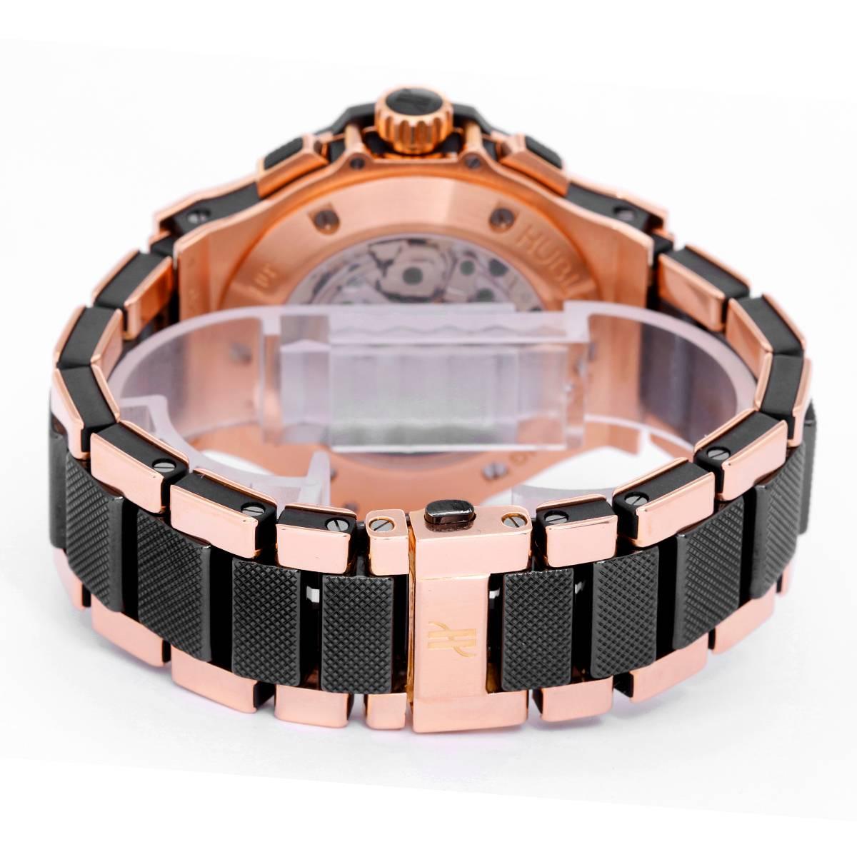 Men's Hublot Rose Gold Big Bang Chronograph Automatic Wristwatch