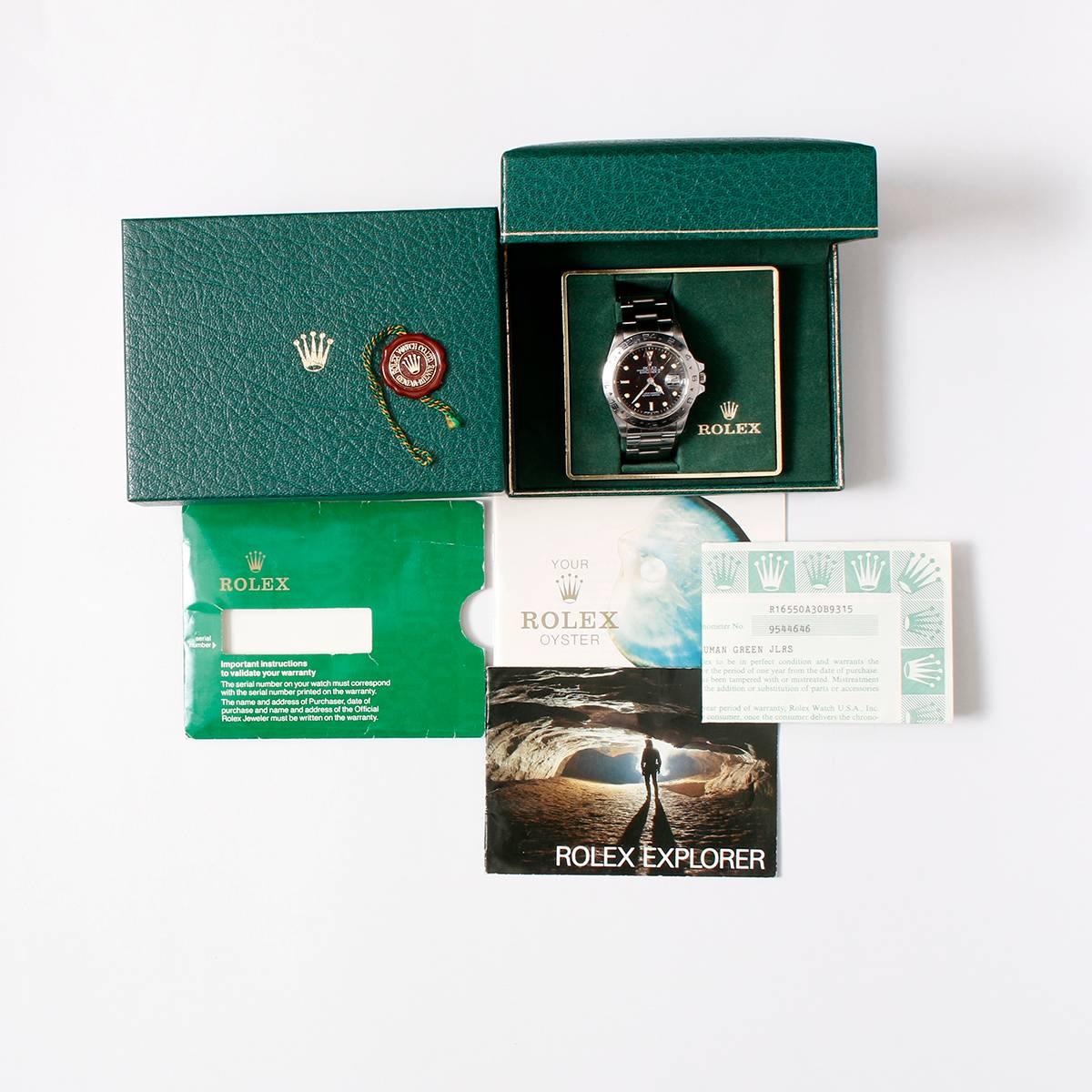 Men's Rolex Stainless steel Explorer II Oyster bracelet Automatic Wristwatch Ref 16550