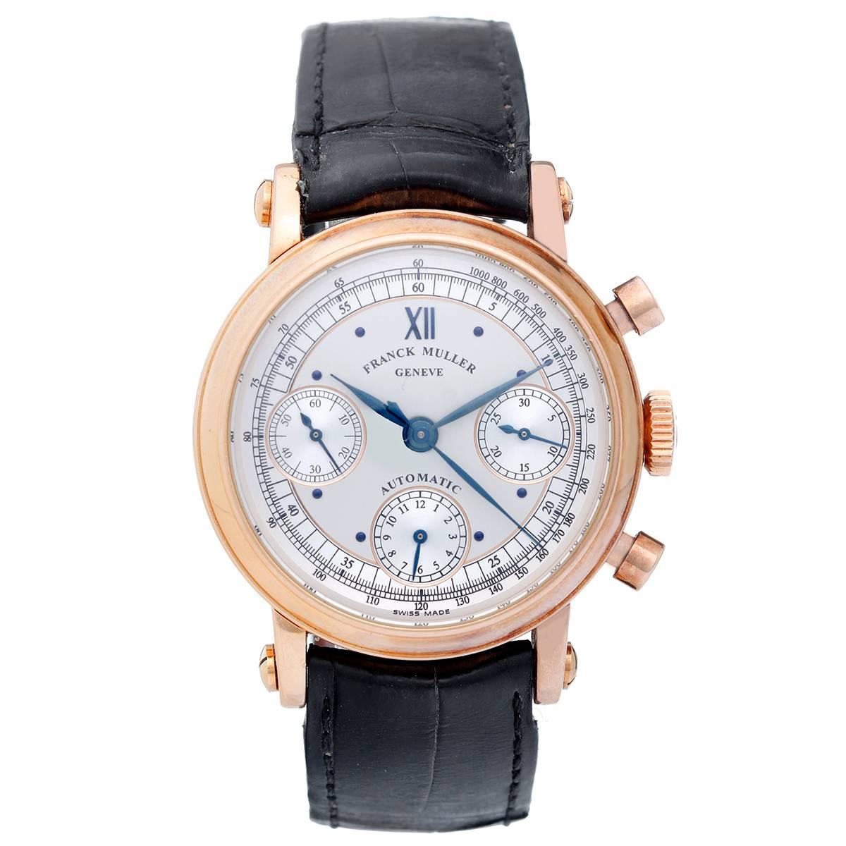Franck Muller Rose Gold Chronograph 7000 CC Automatic Wristwatch