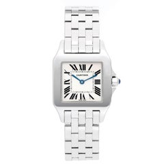 Cartier Ladies White Gold Stainless Steel Santos Demoiselle Quartz Wristwatch