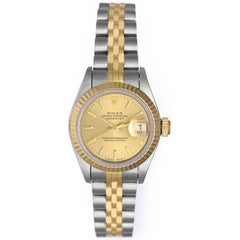 Rolex Ladies Yellow Gold Stainless Steel Datejust Automatic Wristwatch Ref 69173