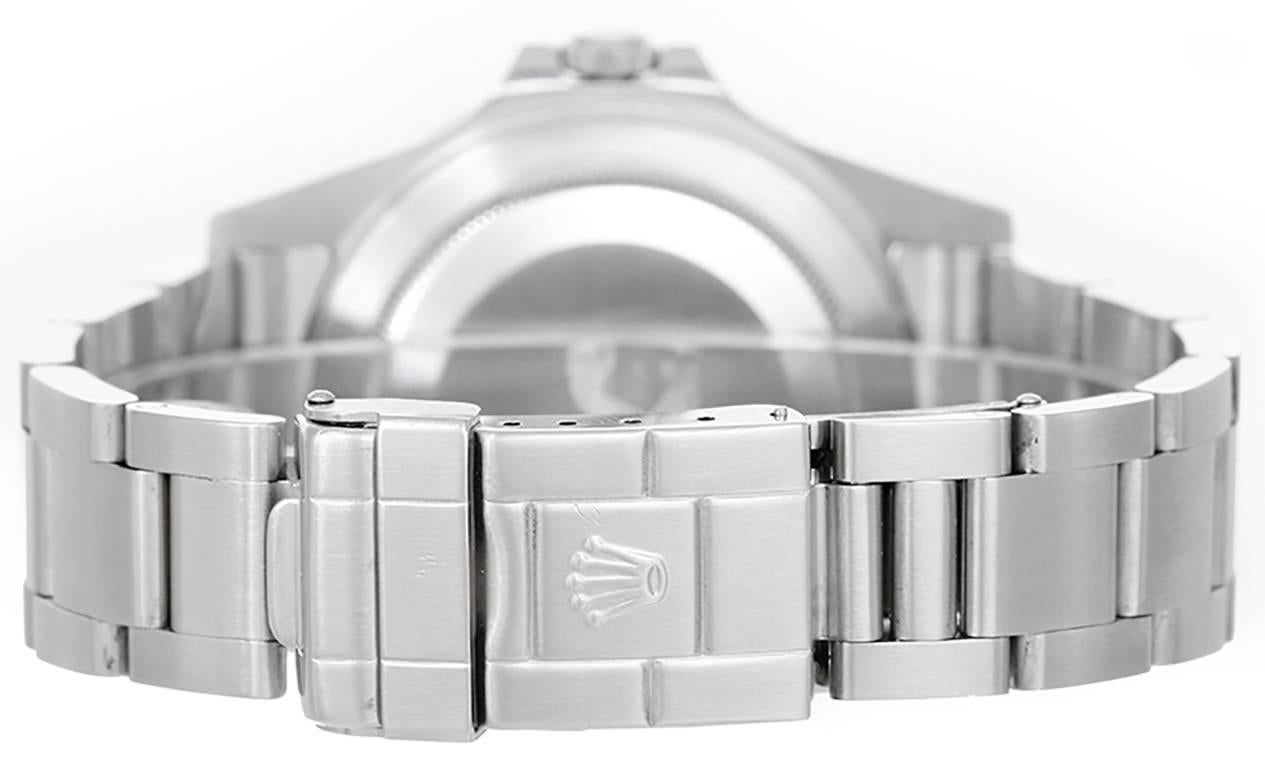 Rolex Explorer II Stainless Steel Watch 16570  Black Dial (40mm diameter).  Stainless steel Oyster bracelet. Pre-owned.