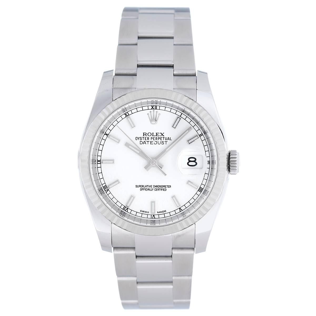 Rolex Stainless Steel Datejust Automatic Wristwatch Ref 116234
