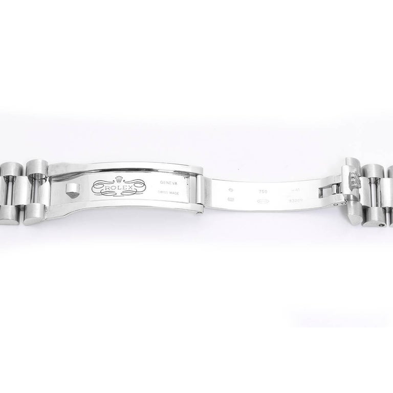 Rolex White Gold President Bracelet Wristwatch Ref 118238 or 118239 at