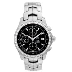 TAG Heuer Stainless Steel Link Chronograph Automatic Wristwatch Ref CJF2117