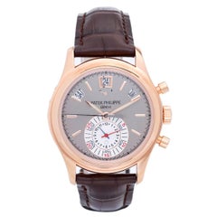 Retro Patek Philippe Rose Gold Calatrava Chronograph Automatic Wristwatch Ref 5960