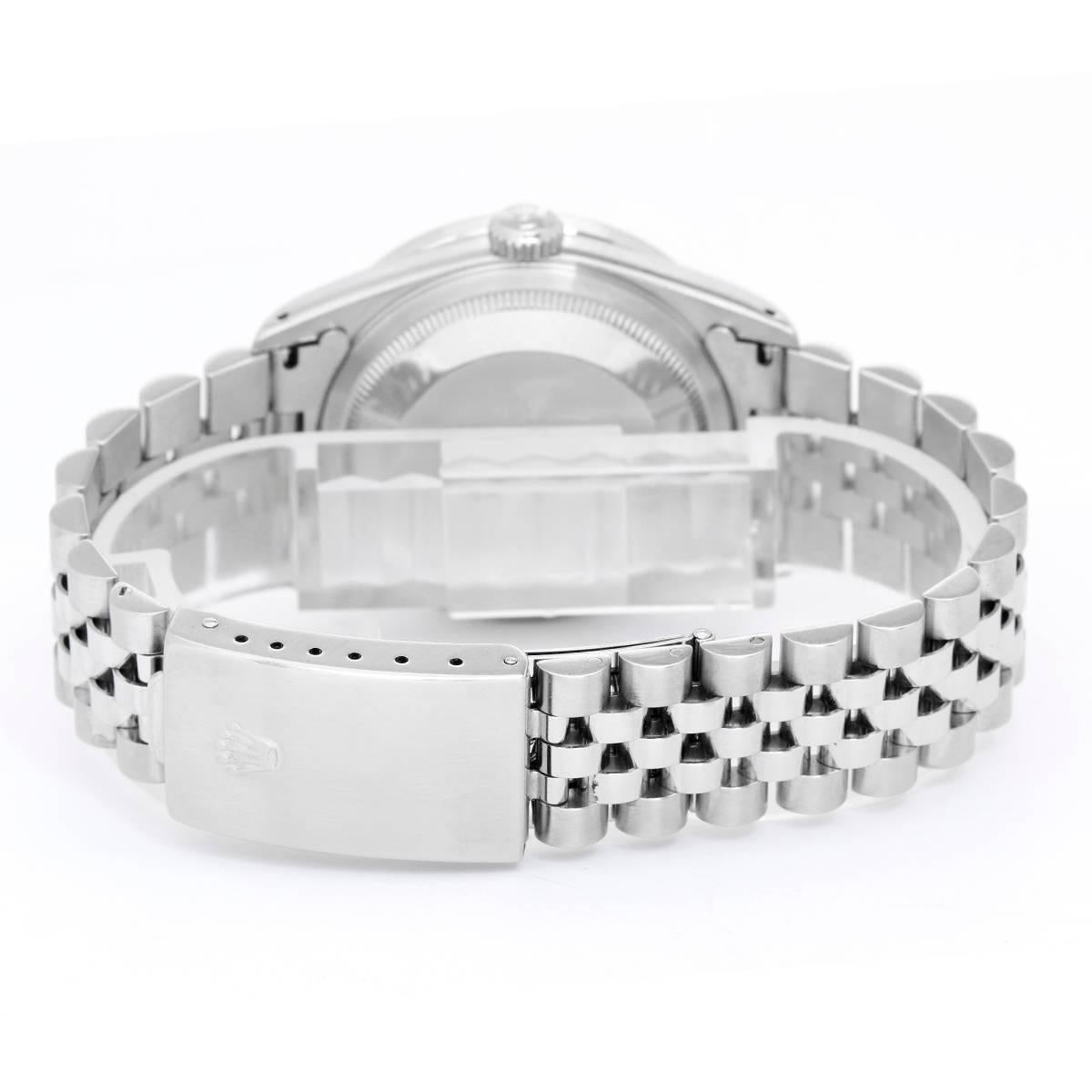 Round Cut Rolex Stainless Steel Datejust Automatic Wristwatch Ref 16220