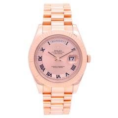Rolex Rose Gold Day-Date II President Automatic Wristwatch Ref 218235
