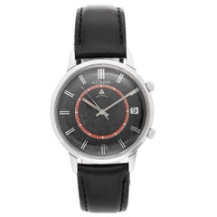 Jaeger-LeCoultre Stainless Steel Retro Memovox Manual Wristwatch