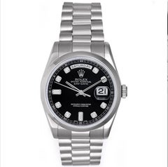 Rolex Platinum Diamond Dial President Day-Date Wristwatch Ref 118206