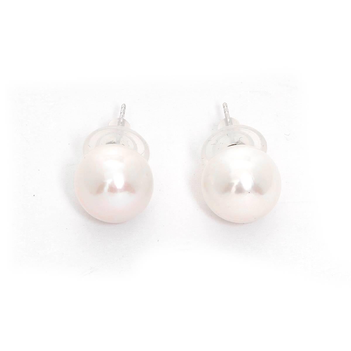 Round Cut Freshwater Pearl Studs For Sale